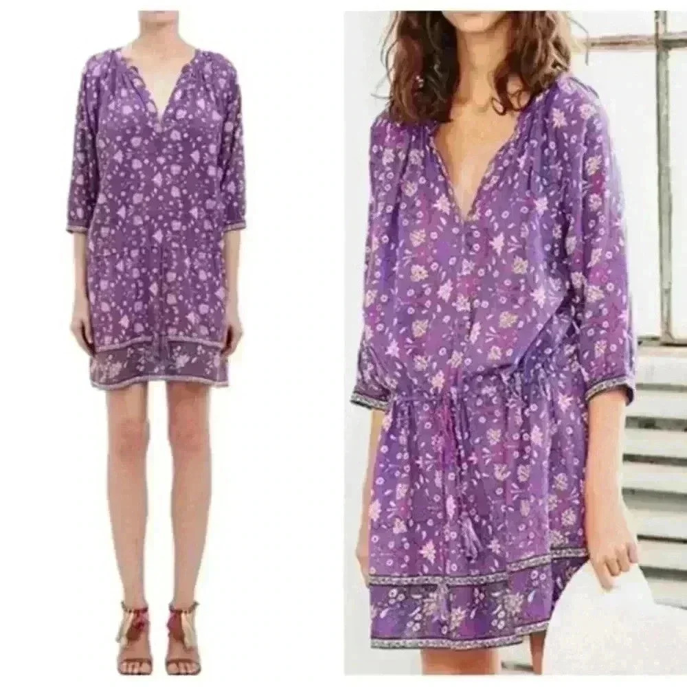 ULLA JOHNSON Jaipur Floral Cotton Dress size 2
